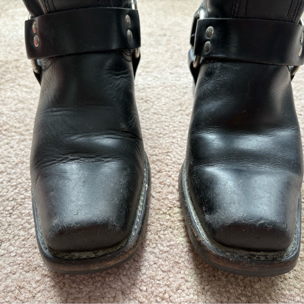 Frye Black Leather Harness Riding Boots - Picture 6 of 11